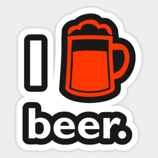 I Love Beer Sticker